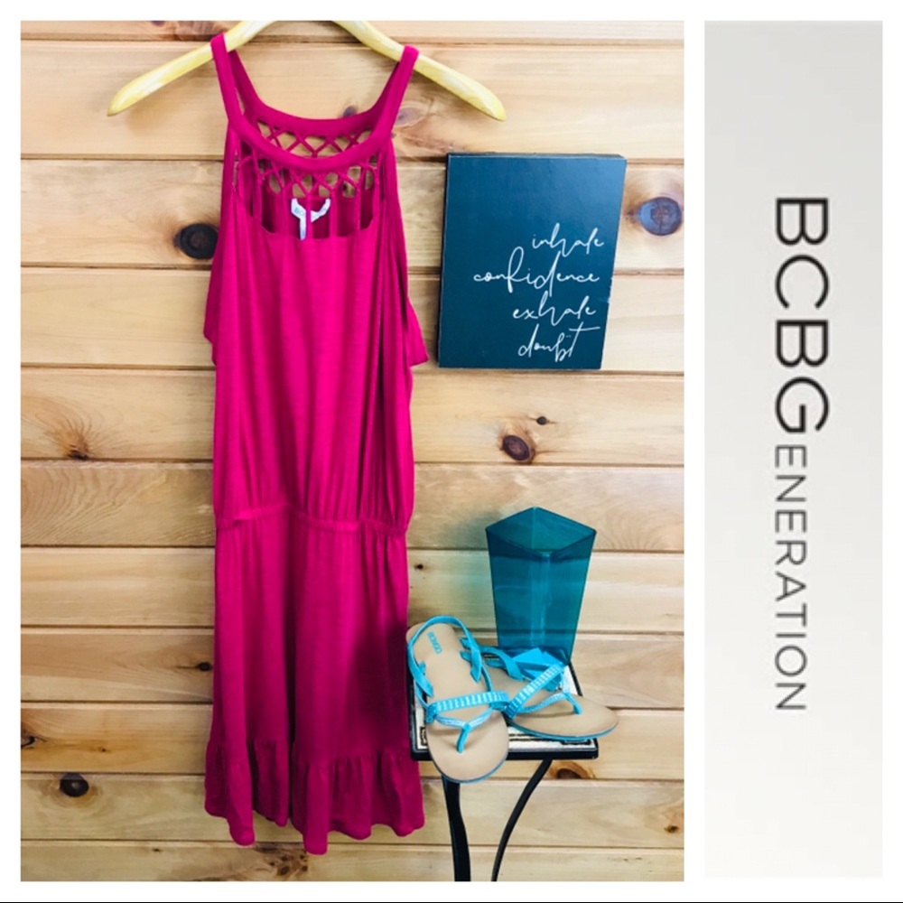 BCBG Generation 💫 Soft Knit Pink Sundress